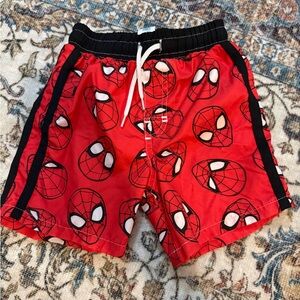 Marvel Red Spider-Man Swim Trunks with Black Waistband